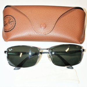 Ray-Ban RB3498 Metal Frame silver/grey non-rx sunglasses